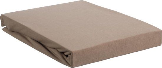 Hoeslaken Jersey Stretch Fitted Sheet Taupe 90x200/220