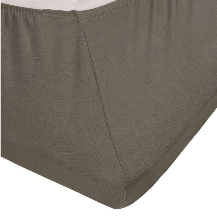 Hoeslaken Jersey Stretch Topper Fitted SheetWarm Grey 90x200/220