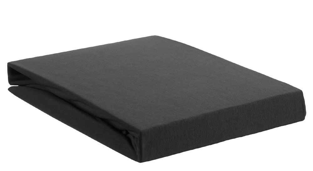 Hoeslaken Jersey Stretch Fitted Sheet Anthracite 90x200/220