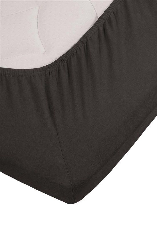 Hoeslaken Jersey Stretch Splittopper Fitted Sheet Anthracite 180x200/220