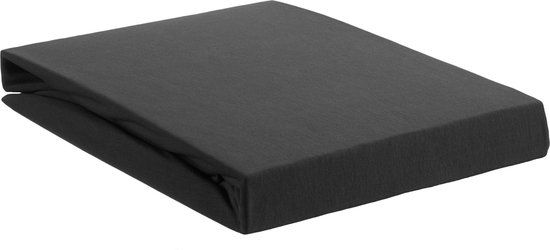 Hoeslaken Jersey Stretch Splittopper Fitted Sheet Anthracite 180x200/220