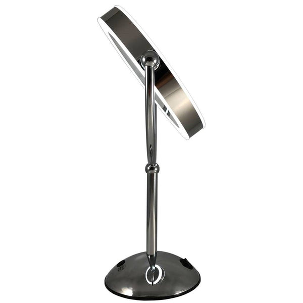 Dubbelz. verl. standspiegel 10x/22 cm Incl. batterij/USB