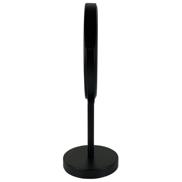 Metalen spiegel mat zwart 18cm 7x
