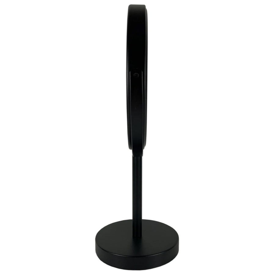 Metalen spiegel mat zwart 18cm 7x