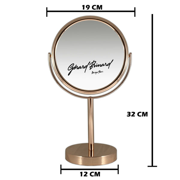 Metalen spiegel rose goud 18cm 7x