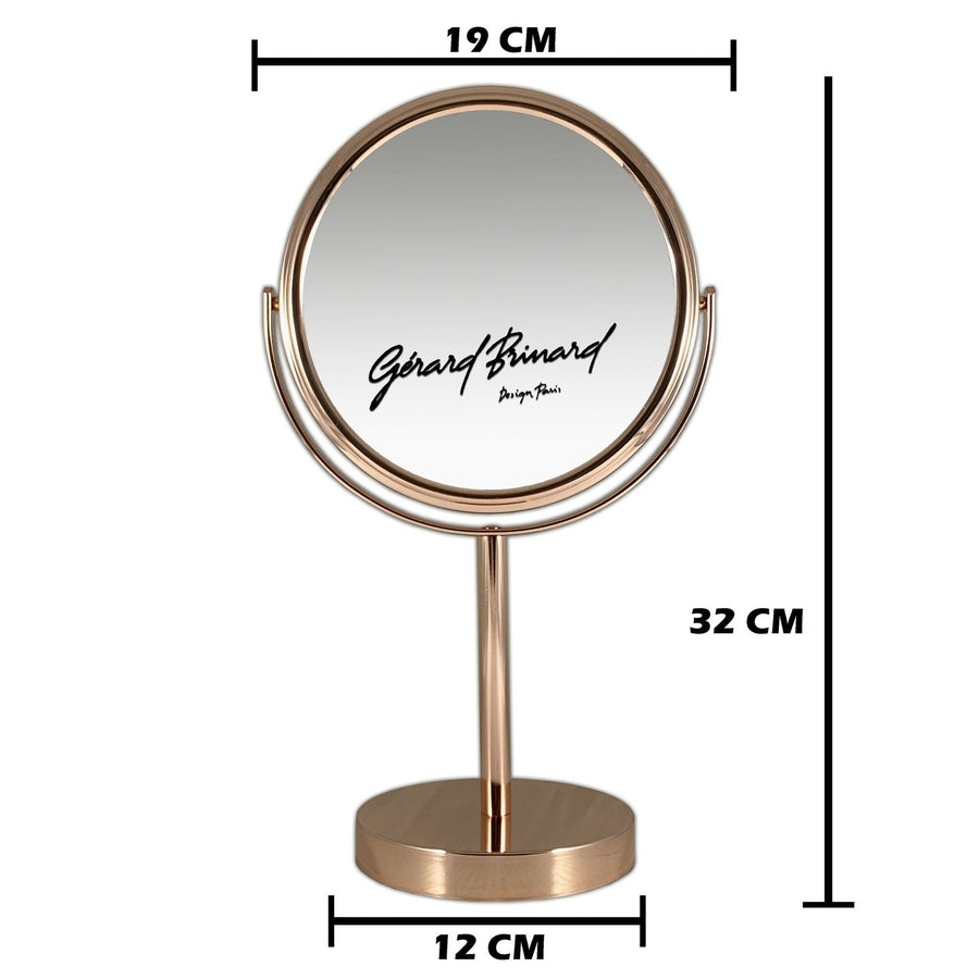 Metalen spiegel rose goud 18cm 10x