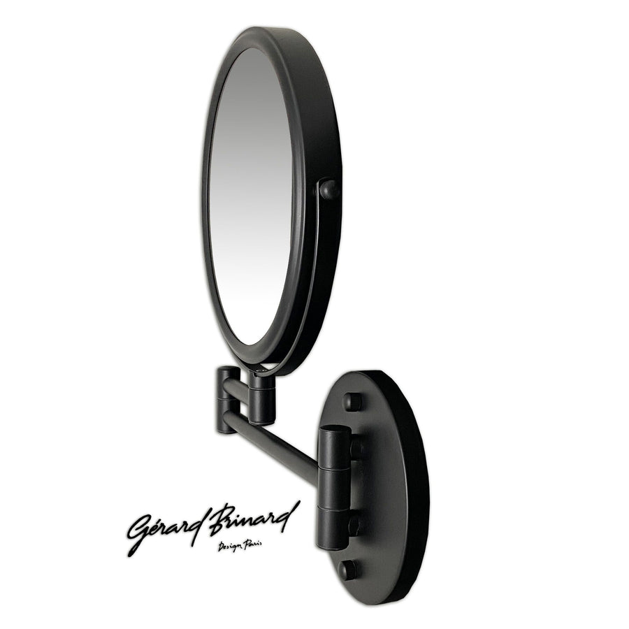 Metalen spiegel (verlengbaar) mat zwart 20cm 10x