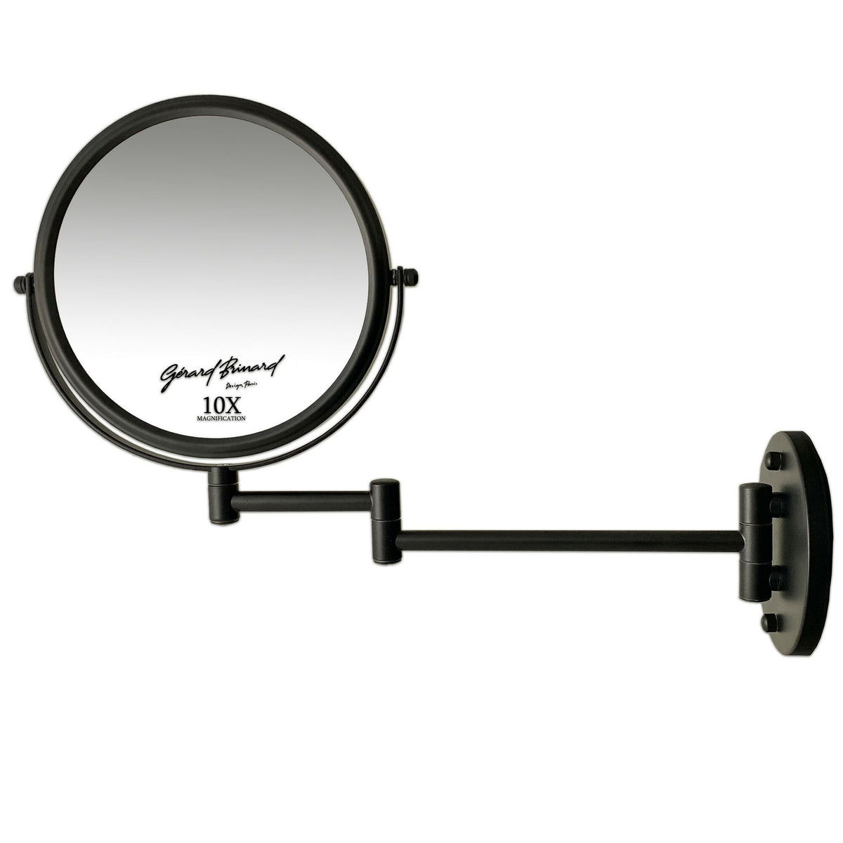 Metalen spiegel (verlengbaar) mat zwart 20cm 10x