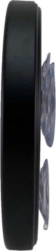Zuignap spiegel mat zwart 15cm/7x