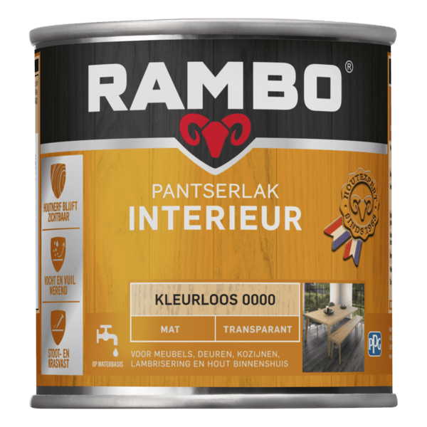 Rambo interieurlak transp. mat0000 250ml kleurloos