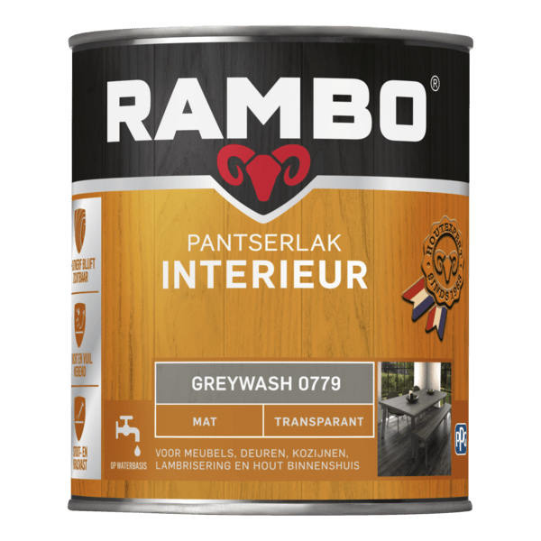 Rambo interieurlak transp. mat 779 750ml greywash