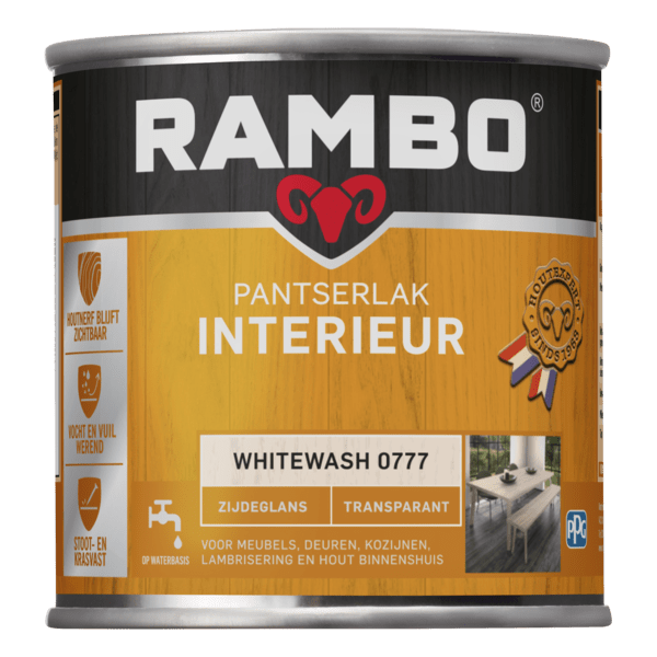 Rambo interieurlak transp. zgl 777 250ml whitewash