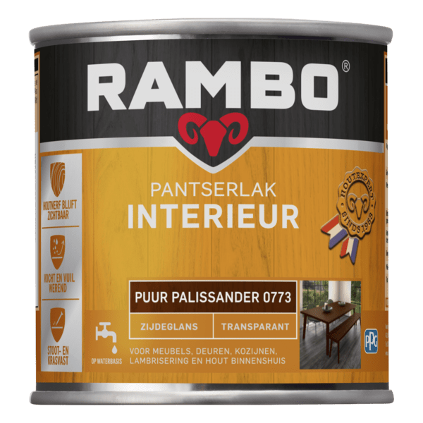 Rambo interieurlak transp. zgl 773 250ml puurpalissander