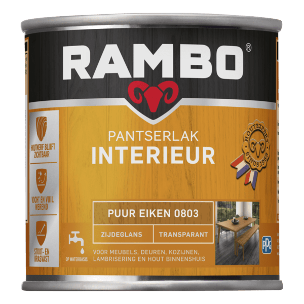 Rambo interieurlak transp. zgl 803 250ml puur eiken