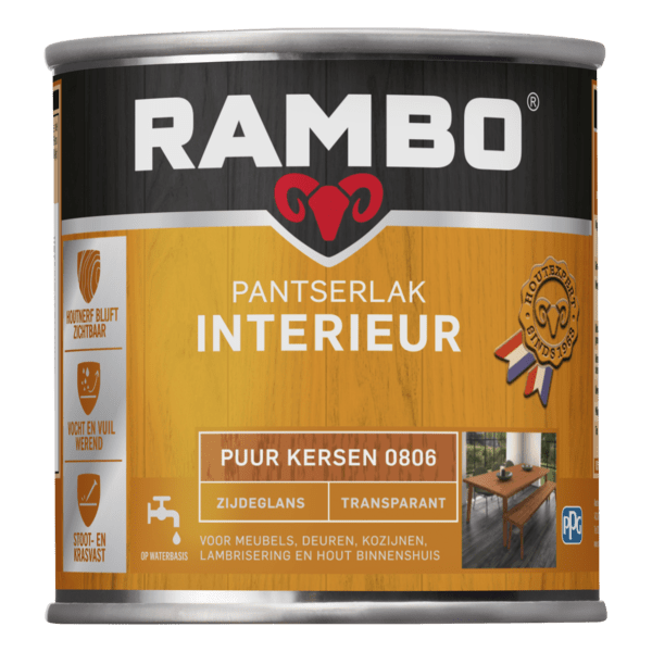 Rambo interieurlak transp. zgl 806 250ml puur kersen
