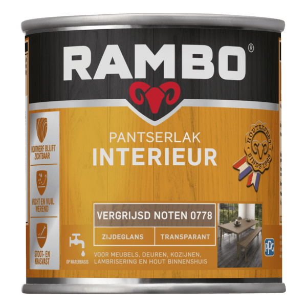 Rambo interieurlak transp. zgl 778 250ml vergrijsd noten