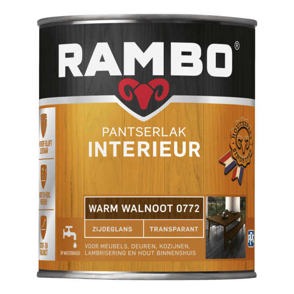 Rambo interieurlak transp. zgl 772 750ml warmwalnoot