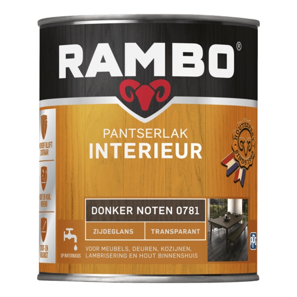Rambo interieurlak transp. zgl 781 750ml donker noten