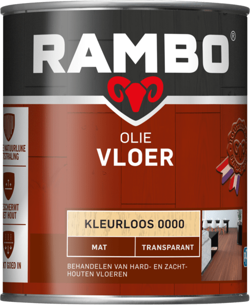 Rambo vloer olie transp. mat 0000 750ml kleurloos