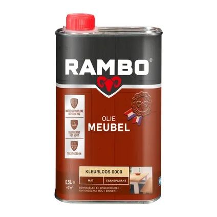Rambo meubelolie transparant mat 500ml kleurloos