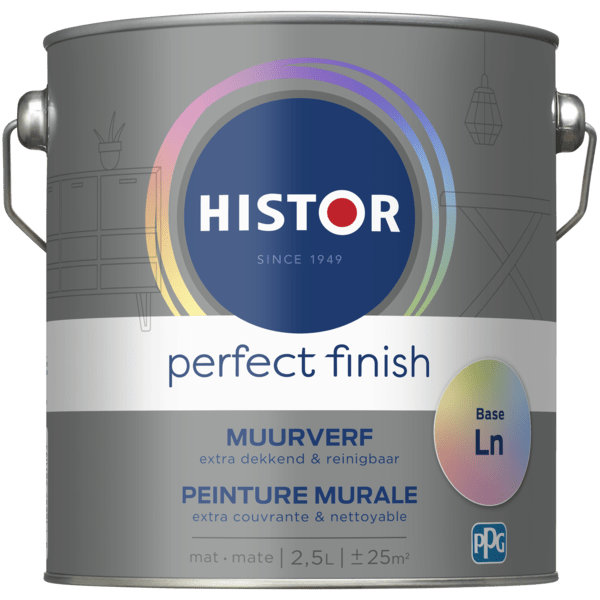 Histor pf muurverf mat basis ln 2500ml nieuw