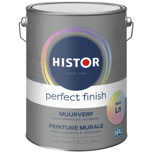 Histor pf muurverf mat basis ln 5000ml nieuw