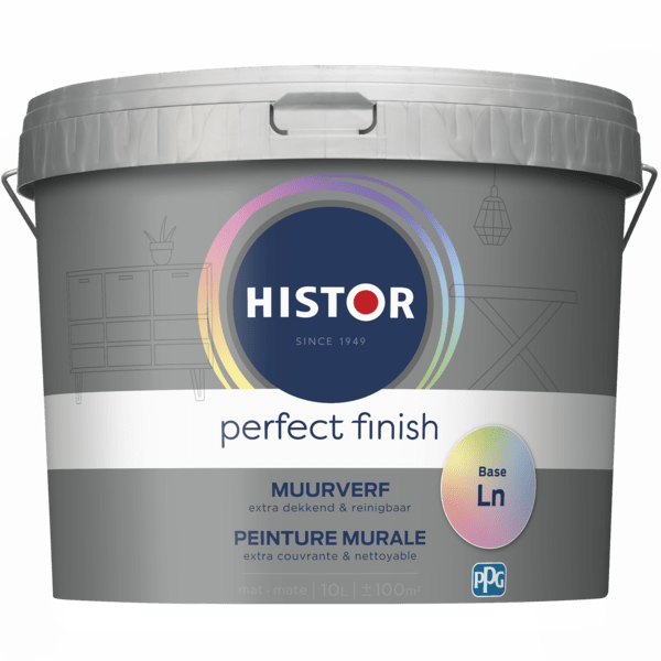 Histor pf muurverf mat bas ln 10000ml nieuw