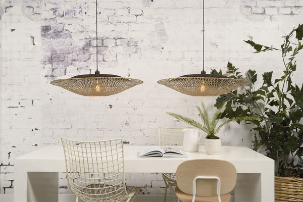 Hanglamp  bamboe plat, L