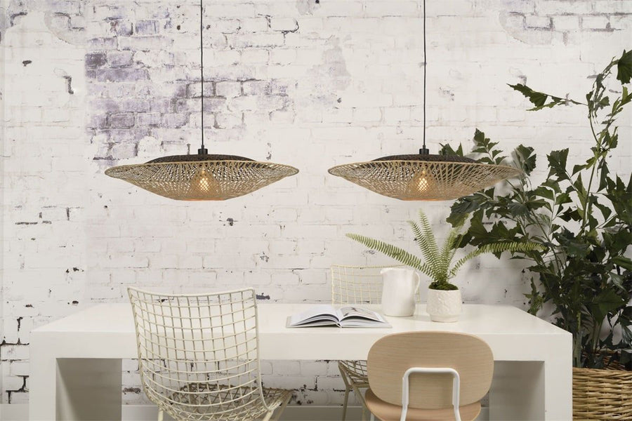 Hanglamp  bamboe plat, L