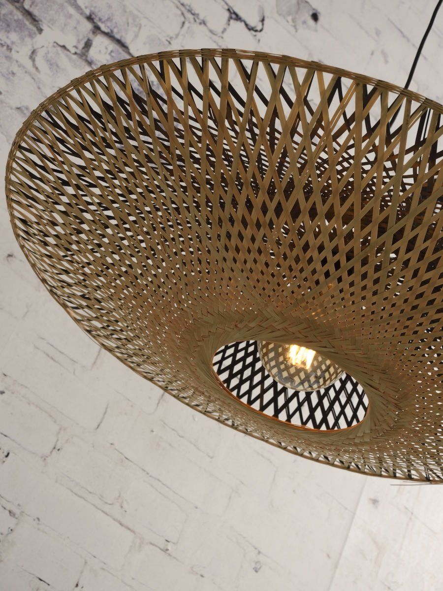 Hanglamp  bamboe plat, L