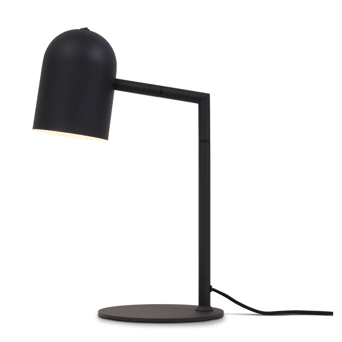 Tafellamp ijzer kap rond h.17xdia.12cm,