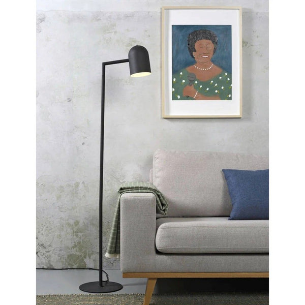 Vloerlamp ijzer kap rond h.17xdia.12cm,