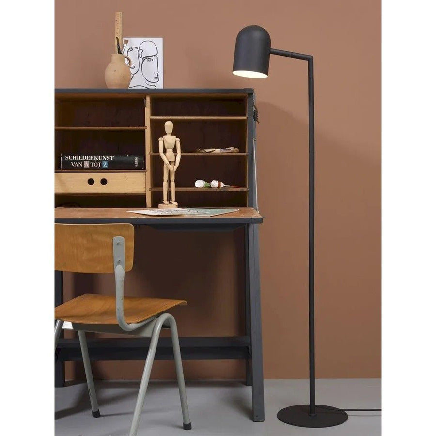 Vloerlamp ijzer kap rond h.17xdia.12cm,