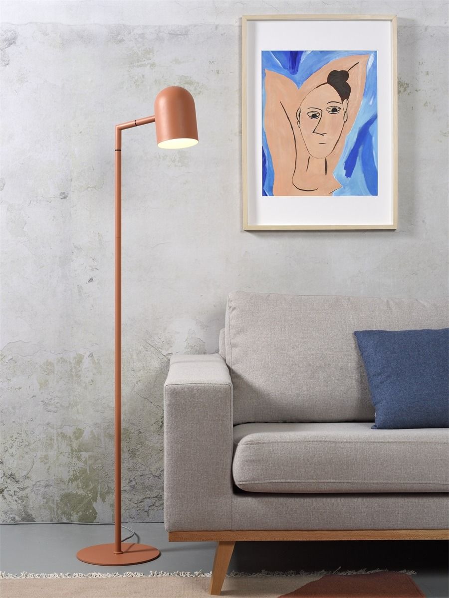 Vloerlamp ijzer kap rond h.17xdia.12cm,