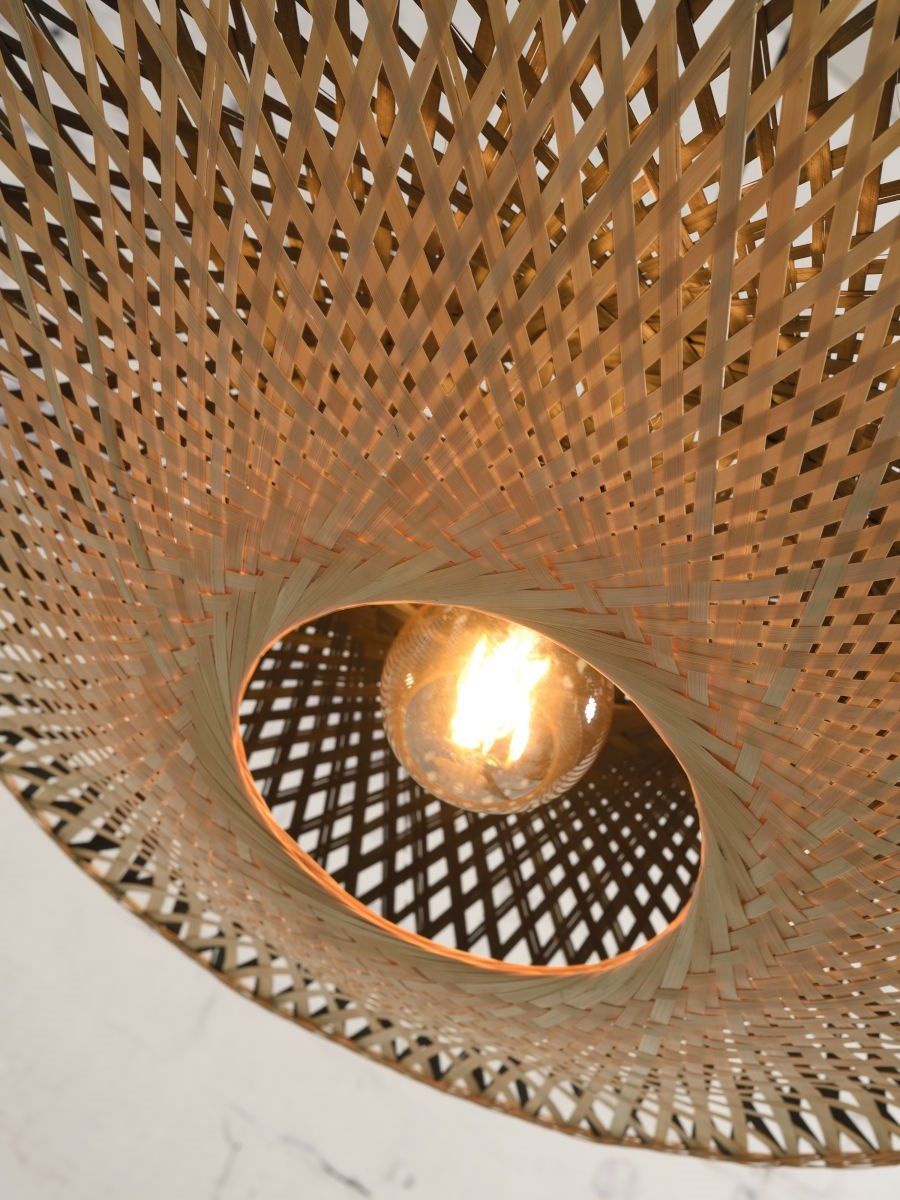Wandlamp?Kalimantan?bamboe?plat?dia.44xh.12cm,?XS