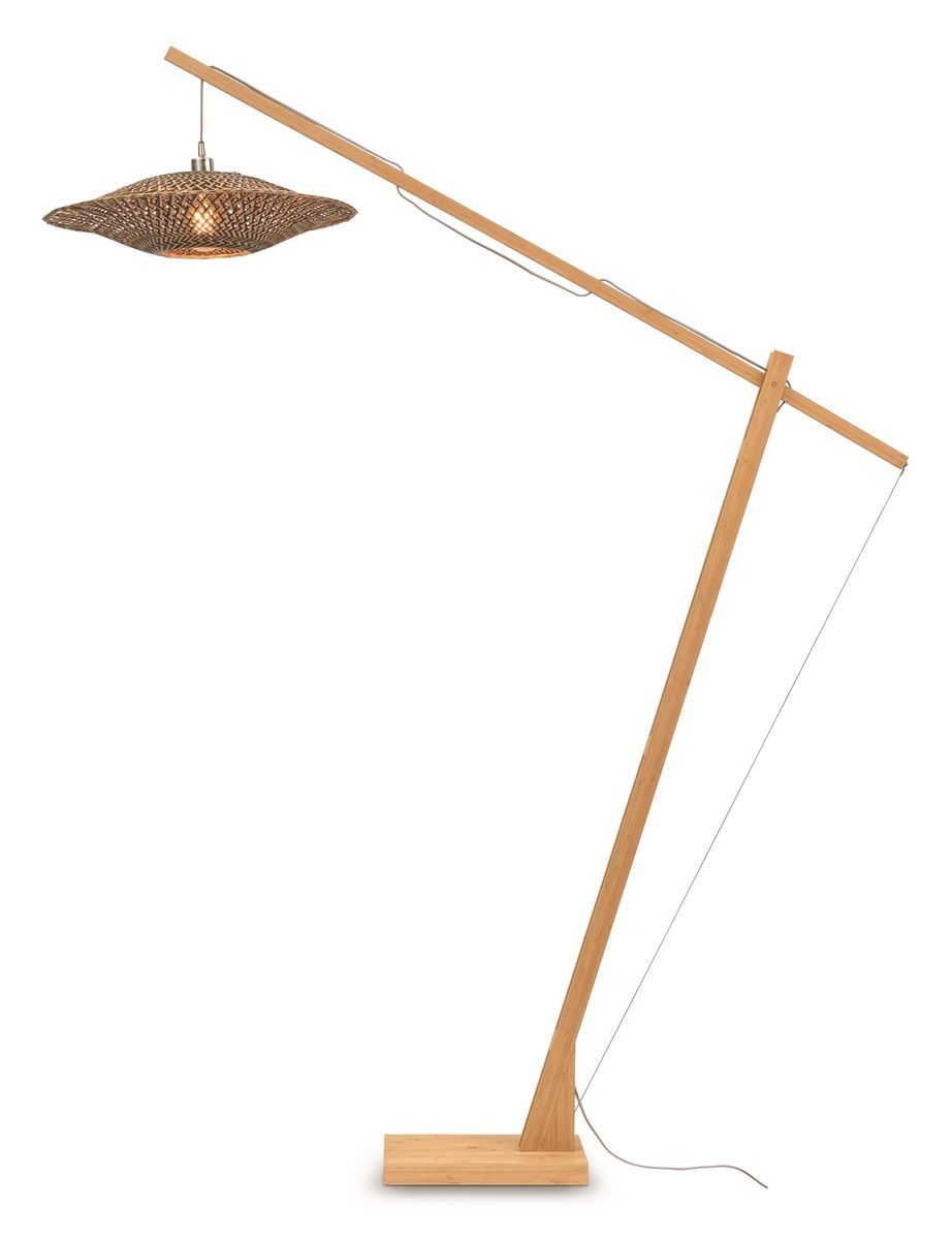 Vloerlamp Bali nat./kap 6015, M