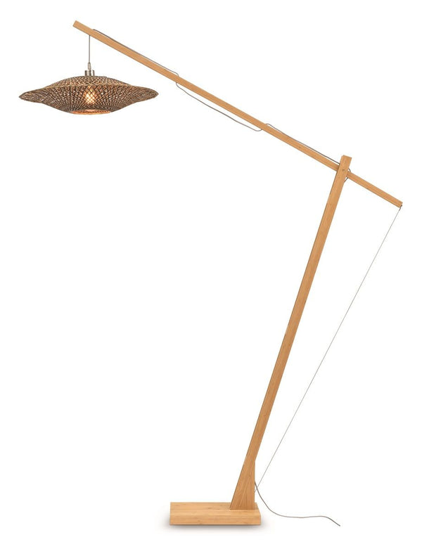 Vloerlamp Bali nat./kap 6015, M