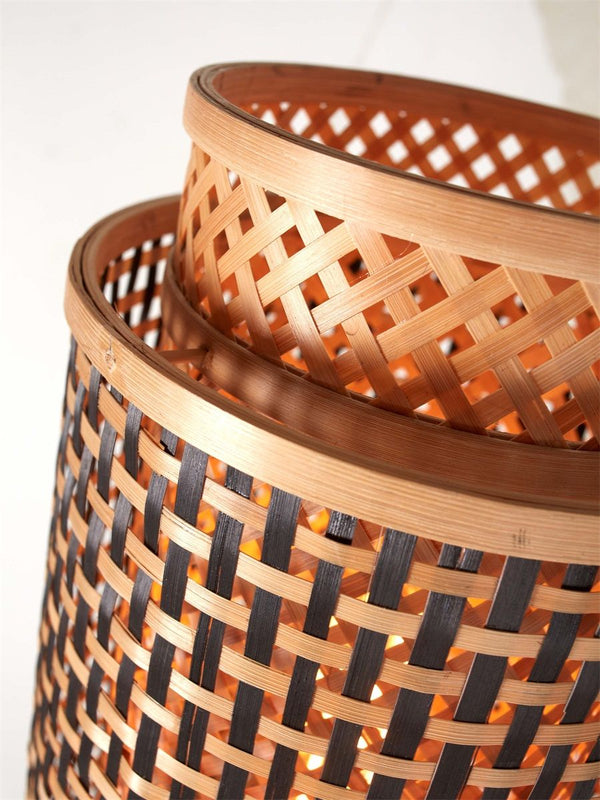 Vloerlamp bhutan s nat18x25 zwnat.