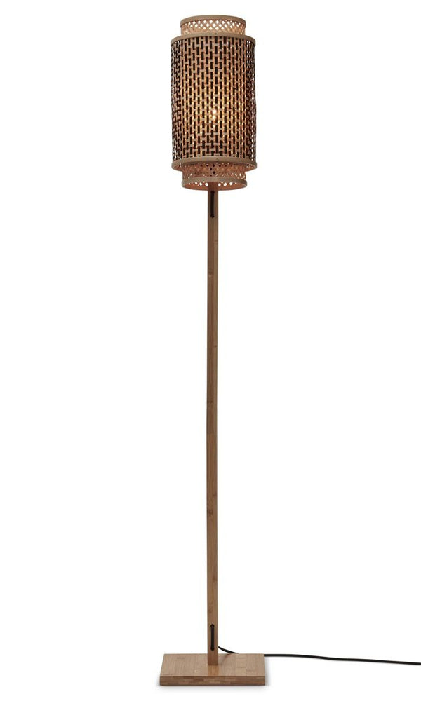 Vloerlamp bhutan s nat18x35 zwnat.