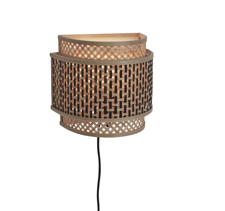 Wandlamp bhutanhalf 24x21 zwnat., s