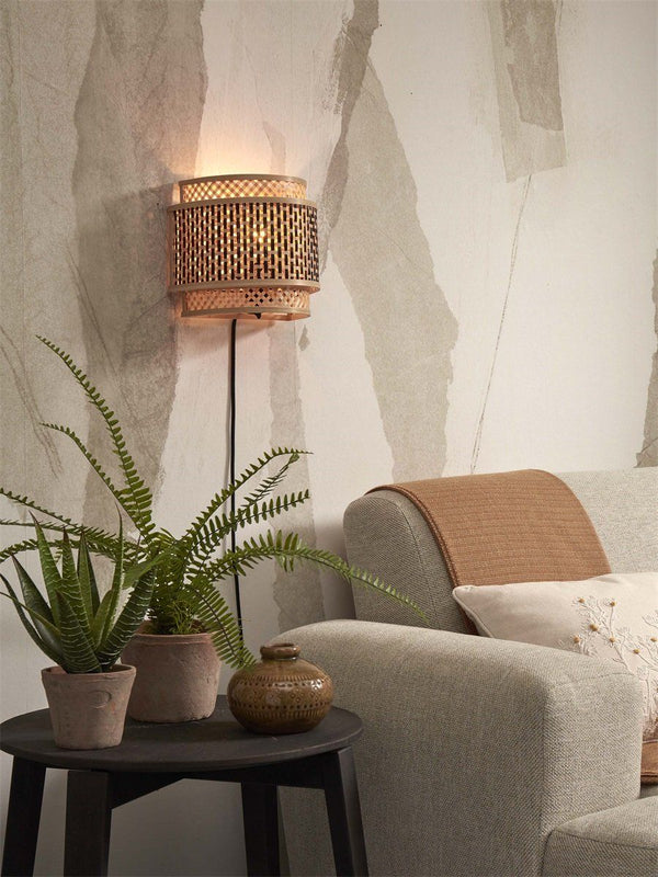 Wandlamp bhutanhalf 24x21 zwnat., s