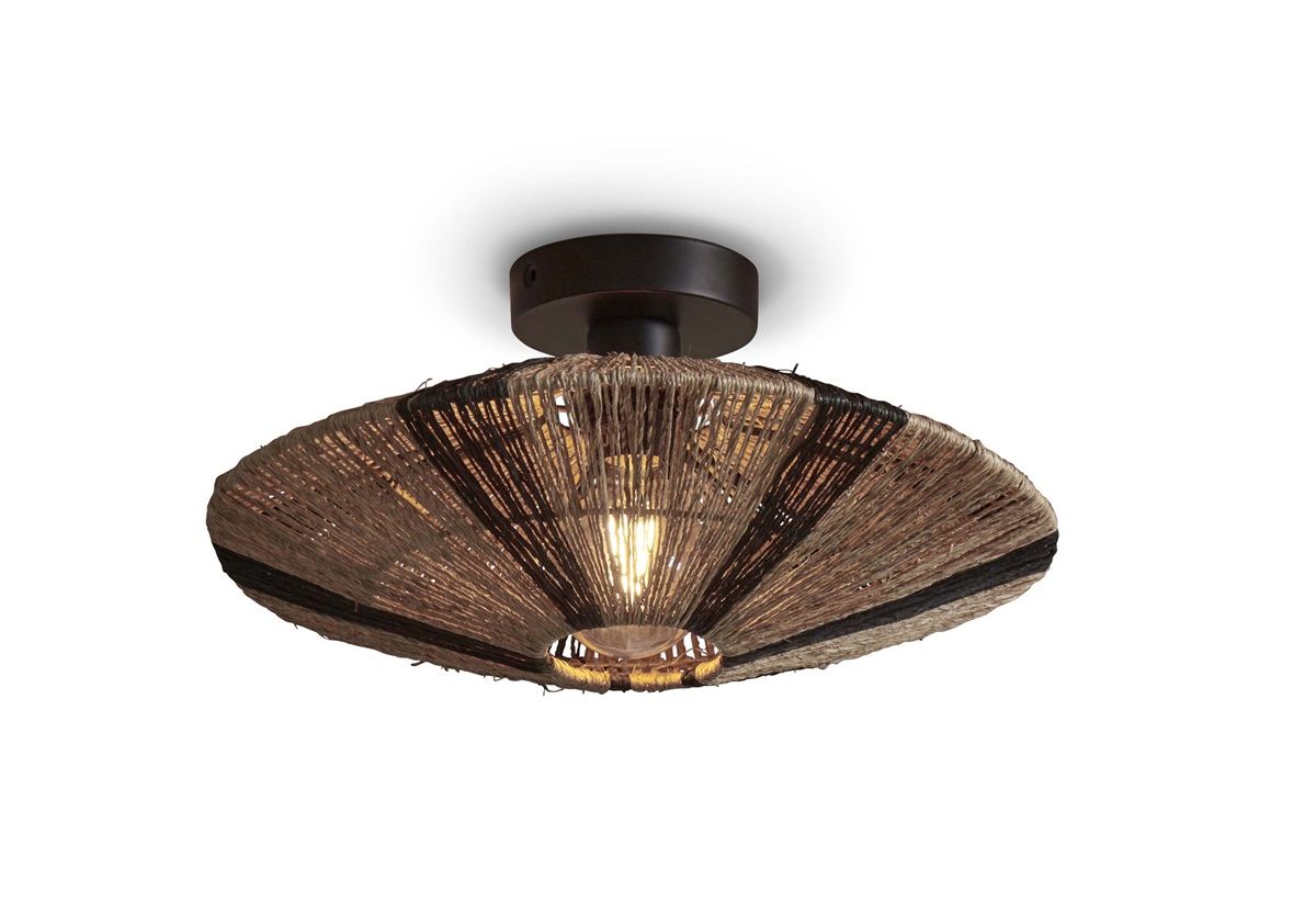 Plafonniere iguazu s schijf 40cm, zwnat.