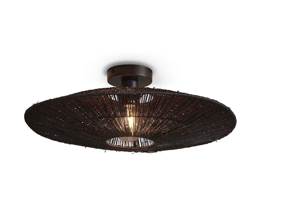 Plafonniere iguazu l schijf 55cm, zw.
