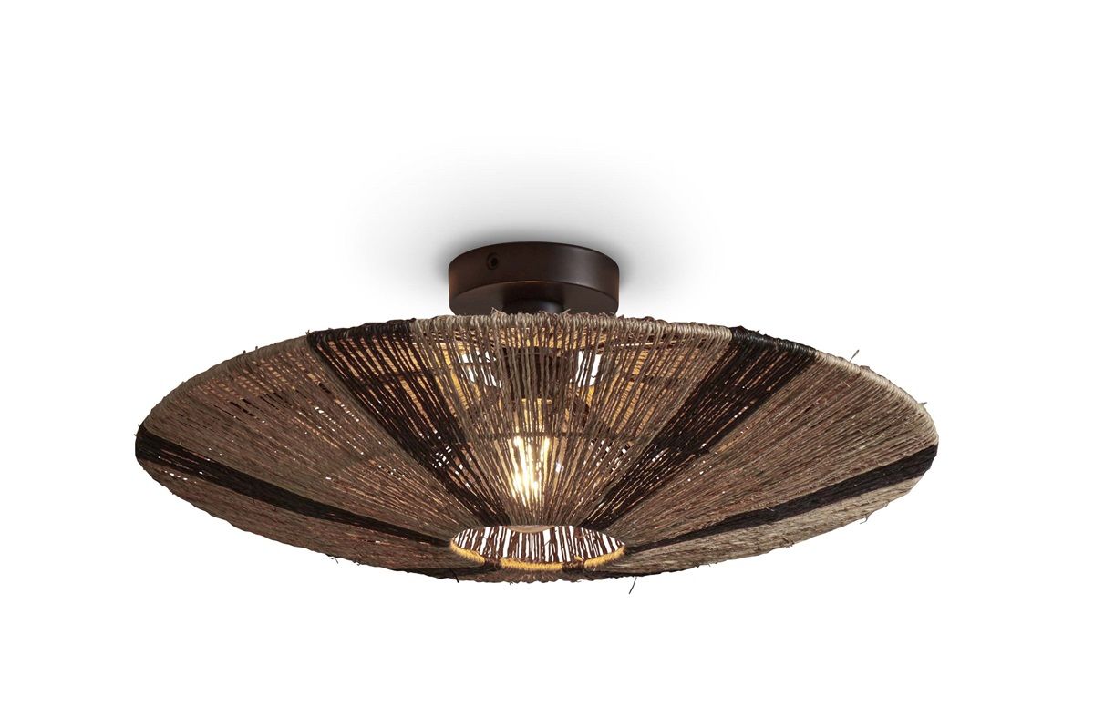 Plafonniere iguazu l schijf 55cm, zwnat.