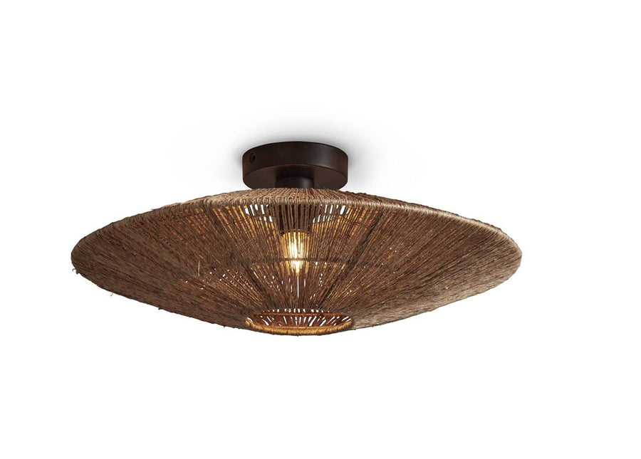Plafonniere iguazu l schijf 55cm, nat.