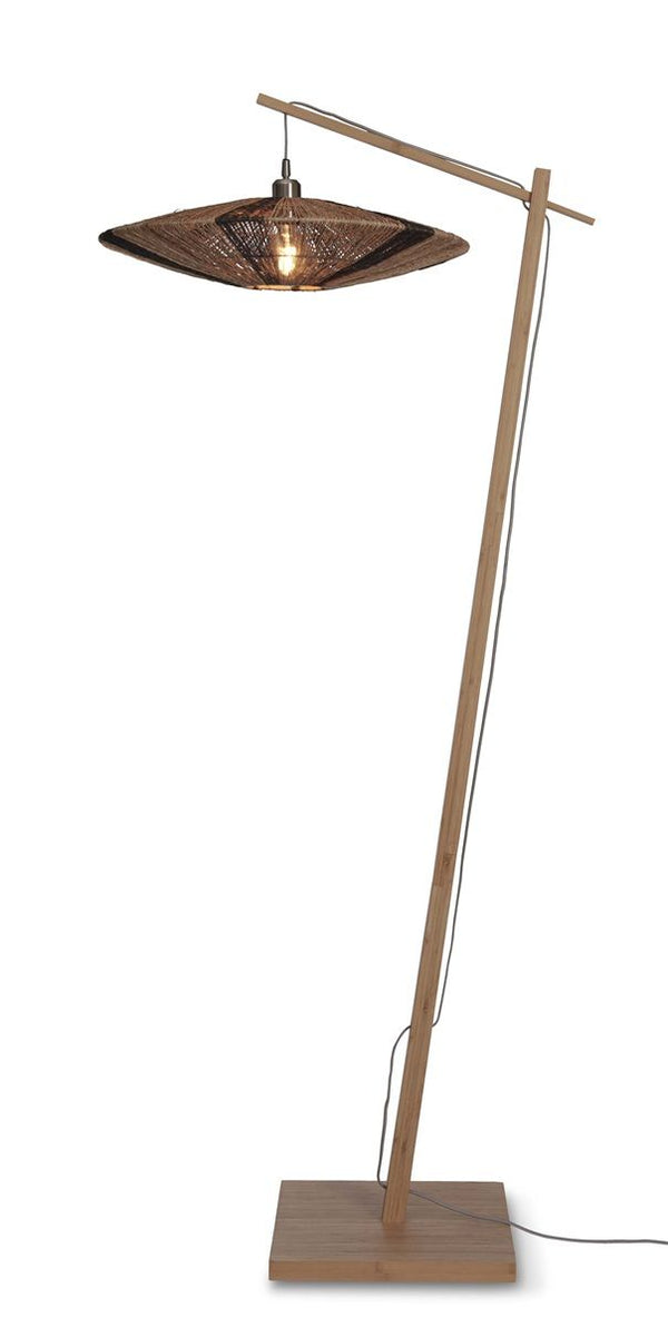 Vloerlamp iguazu l nat55x14, zwnat.