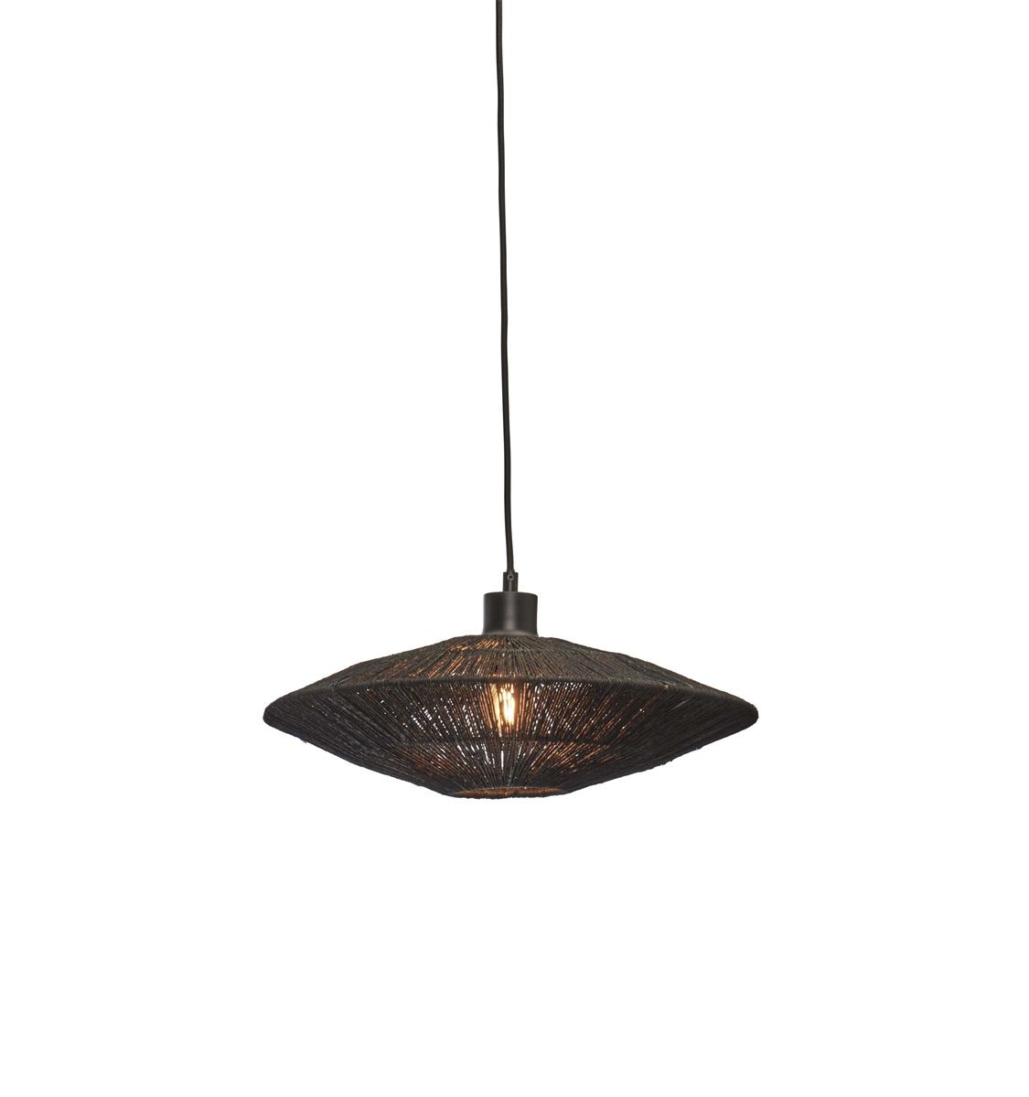 Hanglamp iguazu s schijf 40cm, zw.