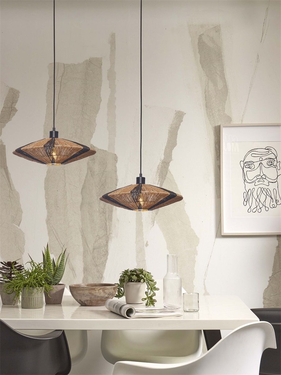 Hanglamp iguazu s schijf 40cm, zwnat.