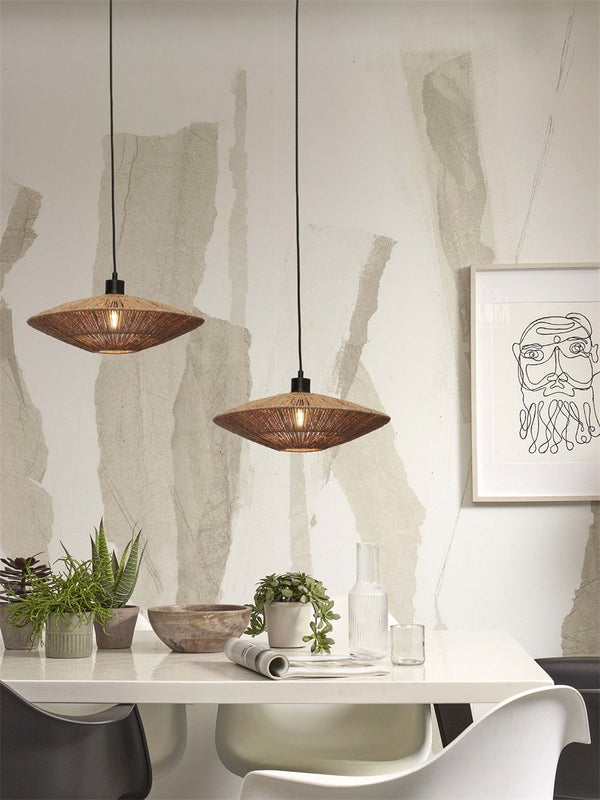 Hanglamp iguazu s schijf 40cm, nat.