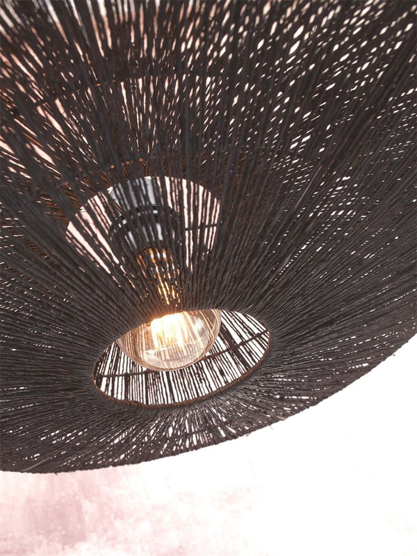 Hanglamp iguazu l schijf 55cm, zw.